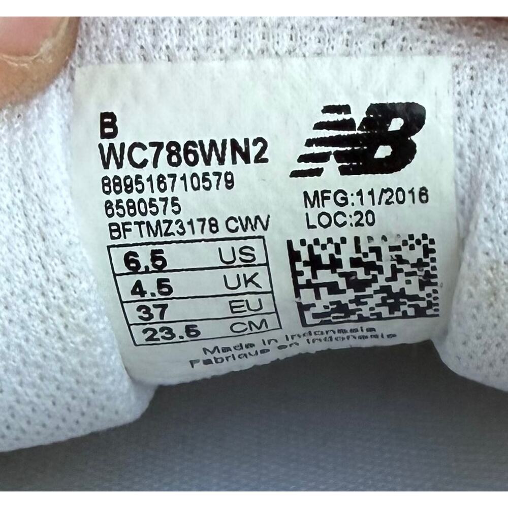 New Balance WC786WN2 Women’s 6.5 Tennis Shoes White Navy FantomFit - Picture 10 of 10